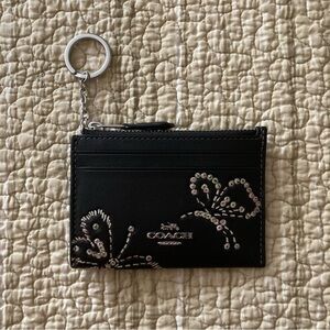 NWT COACH Outlet Skinny ID Case With Butterfly Print